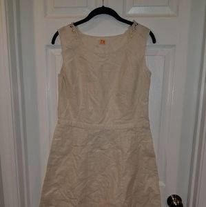 Orange Hugo Boss White Dress